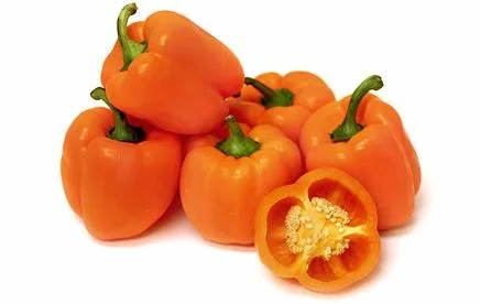 تصویر 1 از فلفل دلمه نارنجی تازه چین آبدار مصرف خام سالم